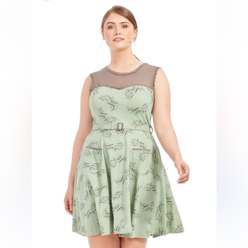 Effie's Heart airplane dress 1x